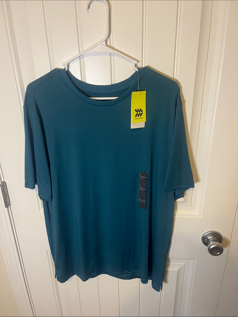 All in Motion Men's Teal Crewneck T-Shirt